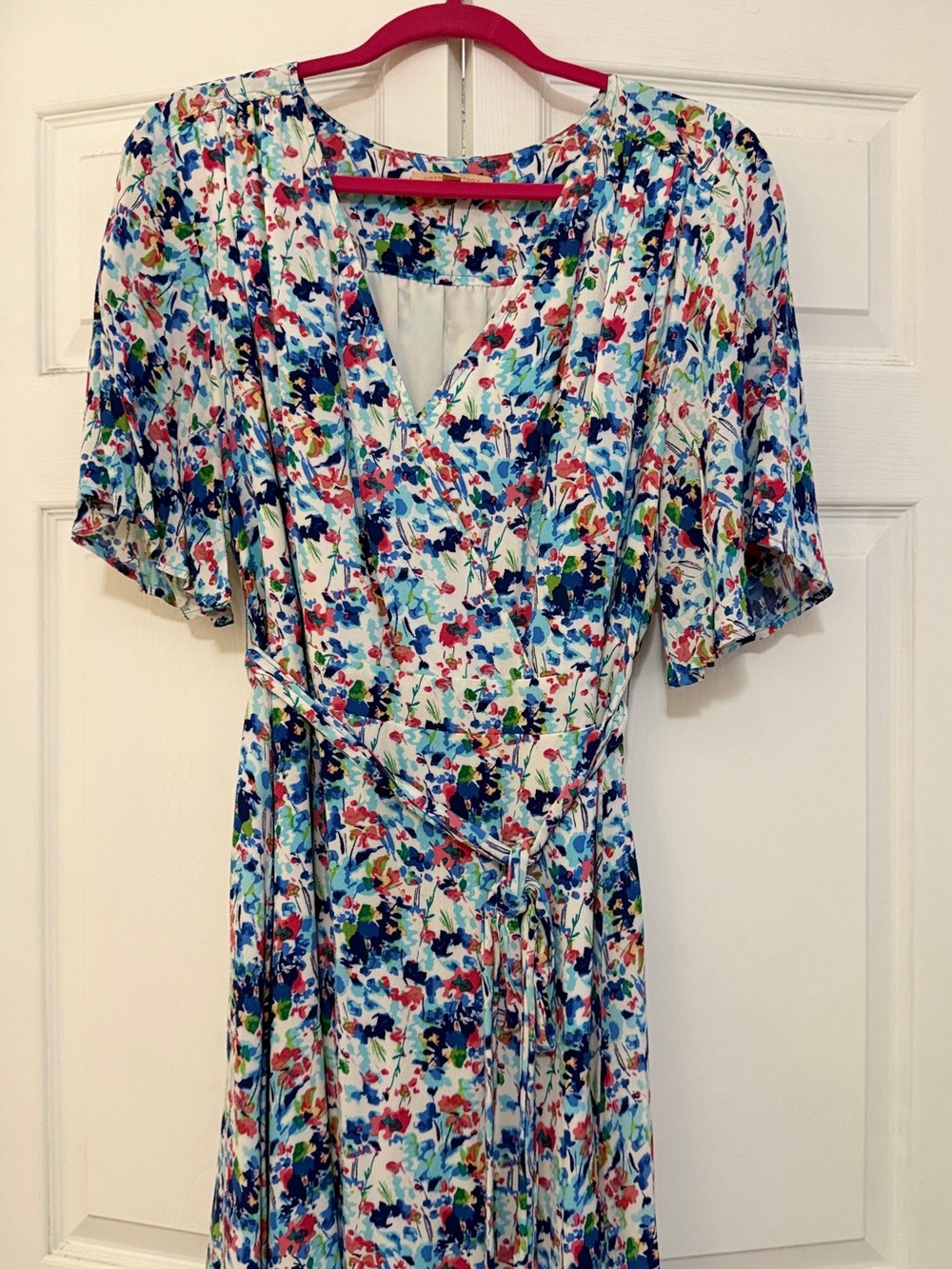 Gibson Multi-Color Floral Midi Wrap Dress